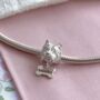Westie Head Silver Charm Bead Personalised, thumbnail 1 of 5