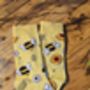 Bumble Bee And Sunflower Socks – Fun Gift Boxed One Size, thumbnail 3 of 9