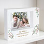Personalised Christmas Foliage 5x7 Box Photo Frame, thumbnail 1 of 6