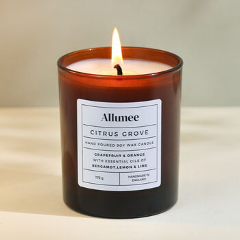 Handmade Citrus Grove Soy Scented Candle Gift, 2 of 5