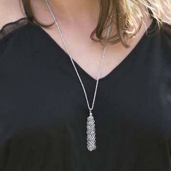 Sterling Silver Crystal Double Necklace, 2 of 5