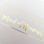 Will You Be My Maid Of Honour Gold Foil Blush Card, thumbnail 3 of 5