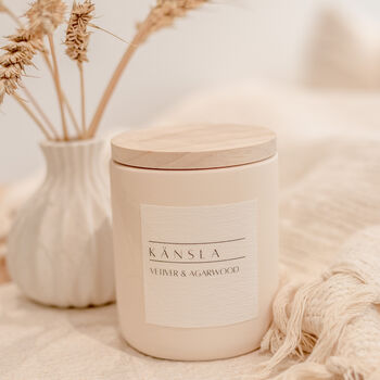 Vetiver And Agarwood Concrete Candle Soy Wax, 2 of 3