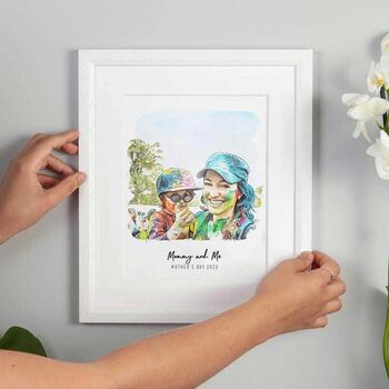 Personalised Family Line Portrait For Birthday Presents, 10 of 11