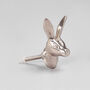 G Decor 3D Rabbit Brass Or Chrome Door Knobs, thumbnail 3 of 5