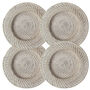 Round Wicker Charger Set Of Four, thumbnail 2 of 3