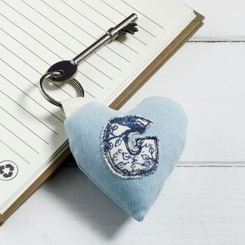 Personalised Initial Heart Keyring Gift, 3 of 12