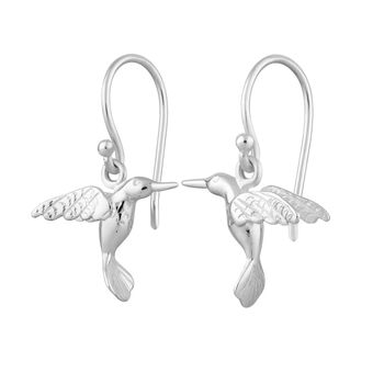 Hummingbird Hook Earrings, Silver Or Gold Plated, 5 of 6