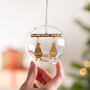 Personalised Mr And Mrs Penguin Glass Dome Bauble, thumbnail 1 of 5