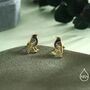 Starling Bird Stud Earrings In Sterling Silver, thumbnail 3 of 12