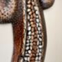 Huge 1m Hand Painted Wooden Gecko Wall Art Stone Inlay, thumbnail 3 of 8