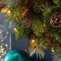 Traditional Christmas Garland, Red Berries, Pine Cones, Pre Lit, 180cm, thumbnail 4 of 5