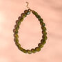 Olive Green Chunky Bead Necklace, thumbnail 1 of 3
