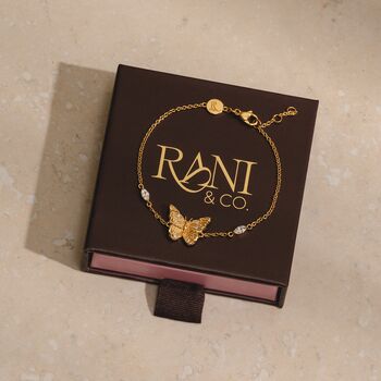 Butterfly Bracelet 18k Gold Plated, 6 of 9