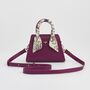 Floral Engravings Mini Plum Tote, thumbnail 1 of 7