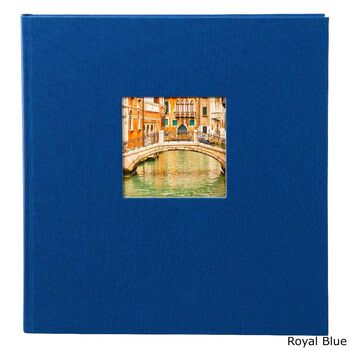 Large Traditional Style Linen Photograph Album With Opaque Glassine Interleaves, 10 of 12