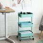 Three Tier Storage Trolley Rolling Utility Cart Shelves, thumbnail 4 of 12
