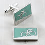 Cycling Cufflinks Uphill And Downhill, thumbnail 2 of 6