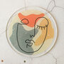 Coasters Set Of Four, Abstract Faces, thumbnail 3 of 10