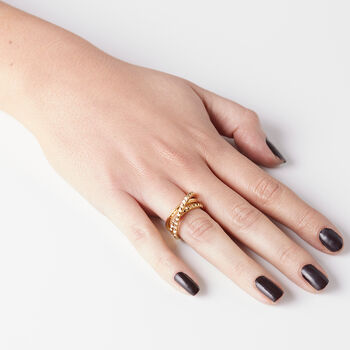 Entwined Serpent Ring In Gold, 4 of 6