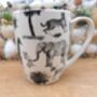 Set Of Six China Aspen Mugs In Black Safari Design, thumbnail 10 of 12
