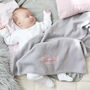 Personalised Grey Fleece Baby Blanket, thumbnail 1 of 3