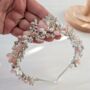 Pink Crystal Bridal Tiara, thumbnail 1 of 6