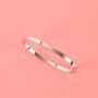 Minimalist Silver Polaris Guiding Heart Bangle Bracelet, thumbnail 3 of 11