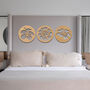 Round Wooden Floral Wall Art Set Modern Home Decor, thumbnail 8 of 10