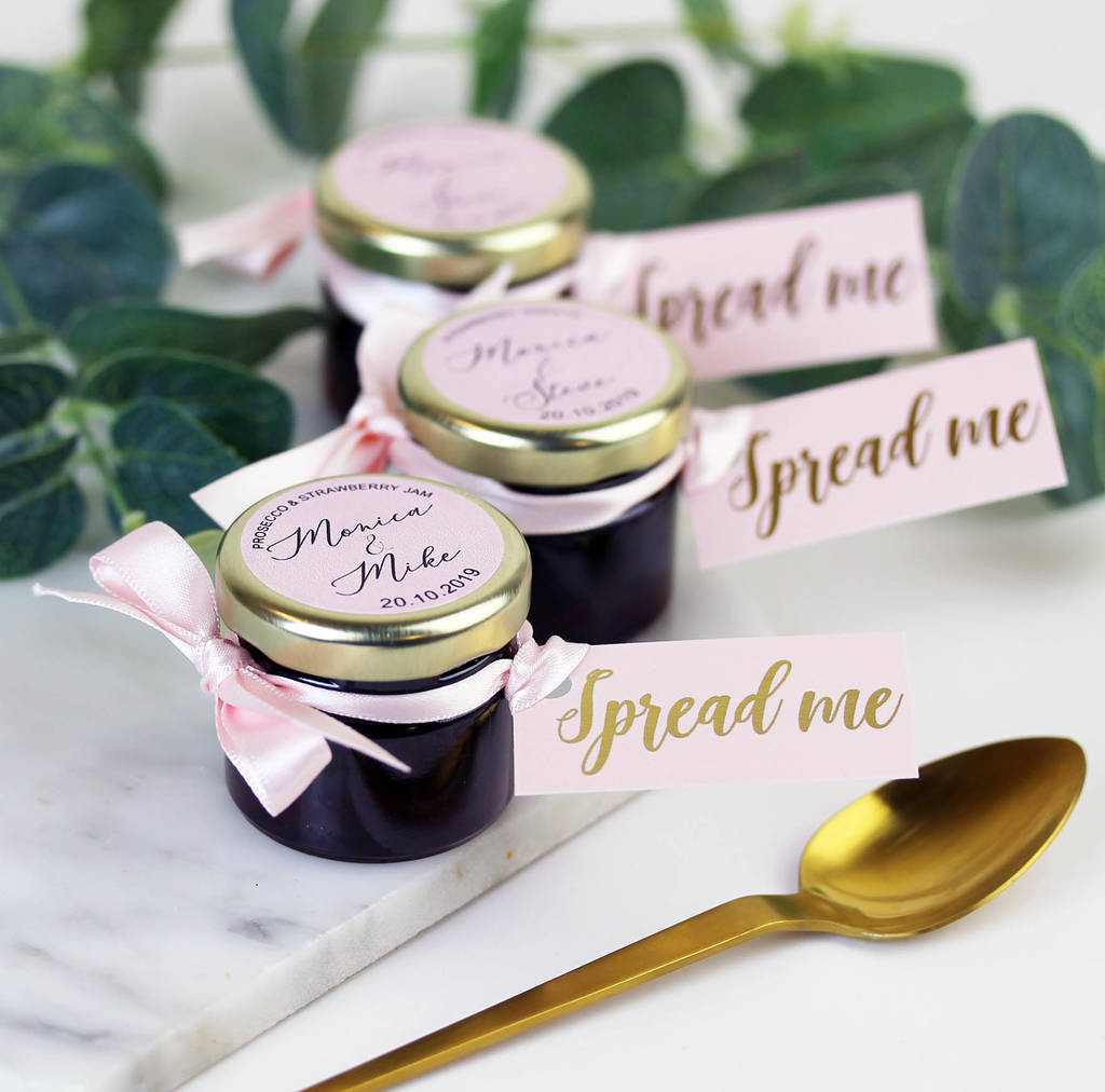 Personalised Prosecco Jam Wedding Favours By Hearth & Heritage ...
