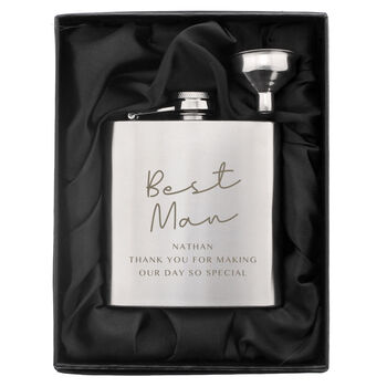 Personalised Wedding Hip Flask, 2 of 2