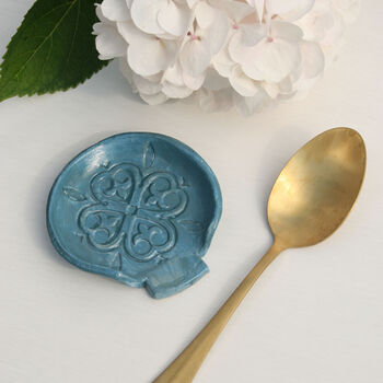 Moroccan Style Teal Spoon Rest, 2 of 5