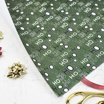 Christmas Wrapping Paper 'Ho, Ho, Ho' Xmas Gift Wrap, 3 of 4