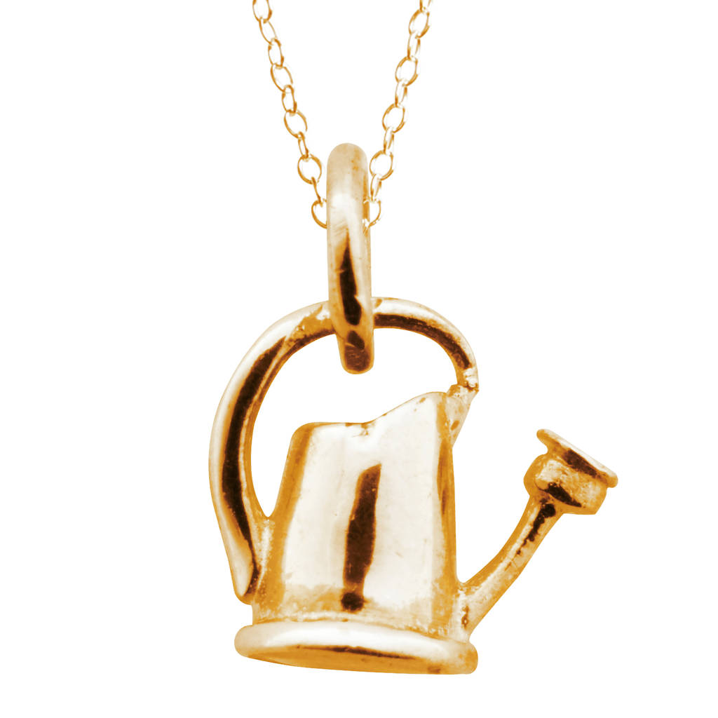 personalised silver watering can necklace by lily charmed