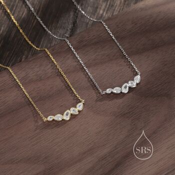Droplet Cluster Pendant Necklace In Sterling Silver, 4 of 10