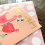 Happy Birthday Flamingo Mini Card, thumbnail 5 of 5