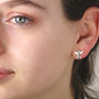 Sterling Silver Guardian Angel Stud Earrings, thumbnail 1 of 7