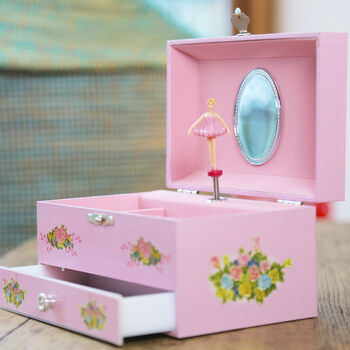 Pink Ballerina Music Jewellery Box, 6 of 12