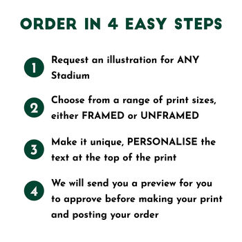 Contemporary Football Stadium Print Gift, Framed Or Unframed, 4 of 12