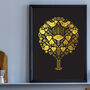 Personalised Family Tree Foil Print, thumbnail 3 of 5