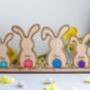 Personalised Our Little Family Name Decoration – Bunny Family Plaque For Easter, thumbnail 3 of 7