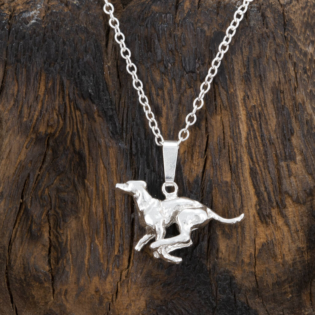 silver greyhound necklace