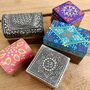Hand Painted Set Of Three Mini Trinket Jewellery Box, thumbnail 4 of 11