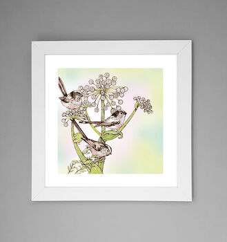 'Long Tailed Tits And Angelica' Print, 2 of 3