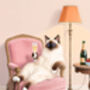 Your Own Cat Sipping Champagne Wall Art Print, thumbnail 5 of 8