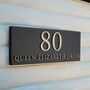 Personalised House Sign With Wood Effect Lettering, thumbnail 2 of 8