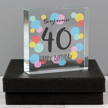 Birthday Confetti Personalised Crystal Token, 6 of 6