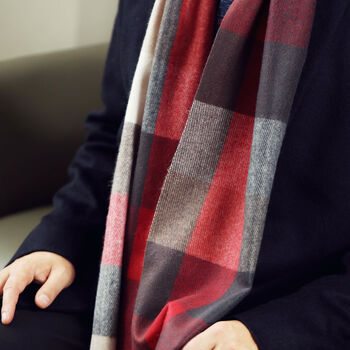 Men's Personalised Rusty Check Scarf, 8 of 12