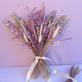 Purple Dried Wildflower Bouquet, 3 of 8