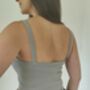 Grey Pure Cashmere Soft Ribbed Knit Crop Vest Top, thumbnail 3 of 8